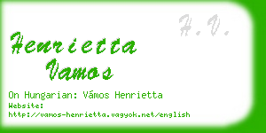 henrietta vamos business card